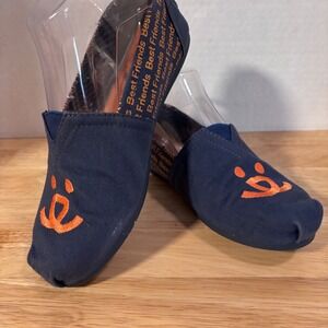 BOBS from Skechers Women Navy Blue Best Friends Espadrille Flats Shoes Size 6